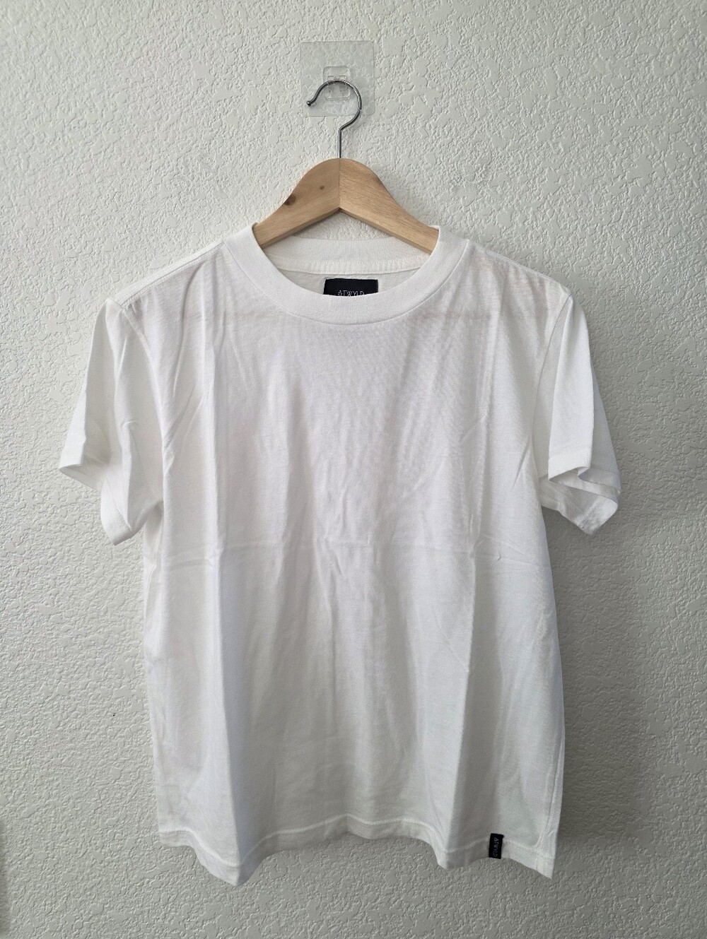 Atwyld White Short Sleeve Tee Shirt 100% Cotton Small